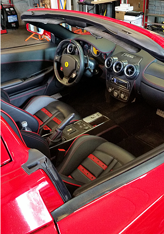 2006 Ferrari F430 Spider. Focal FPD 600.4 digital 4 channel amplifier, Focal Expert 165 AS 6 1/2 components and a Rockford Fosgate PBS shallow sub